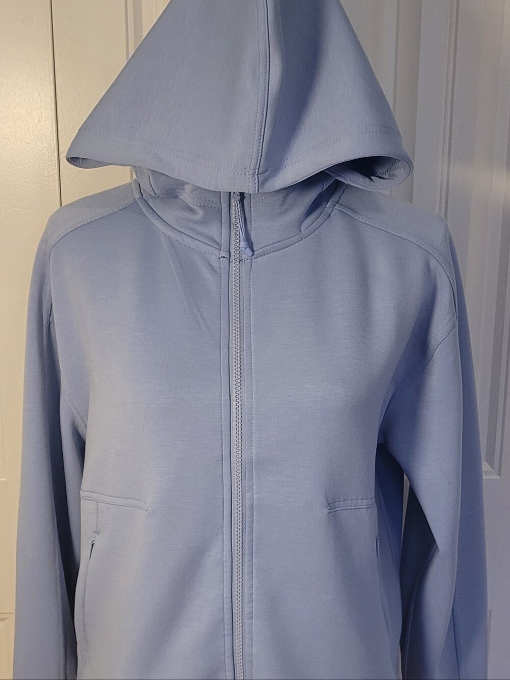 SPYDER ACTIVE Zip-Front Knit Hoodie, NWOT, S, Beautiful Periwinkle Shade